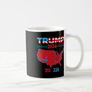 Caneca De Café Mapa Eleitoral 2024 Trump 312 Red 2024 Res Eleitor
