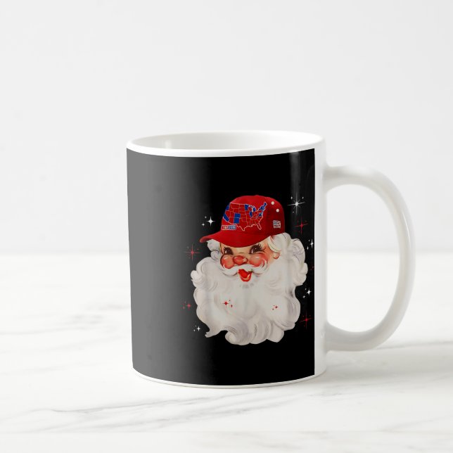 Caneca De Café Mapa eleitoral de Trump Papais noeis de Natal Feli (Direita)