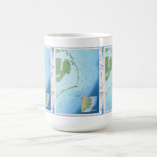 Caneca De Café Mapa exterior dos bancos