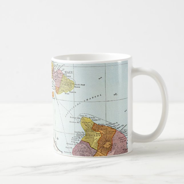 Caneca De Café Mapa: Havaí, 1905 (Direita)