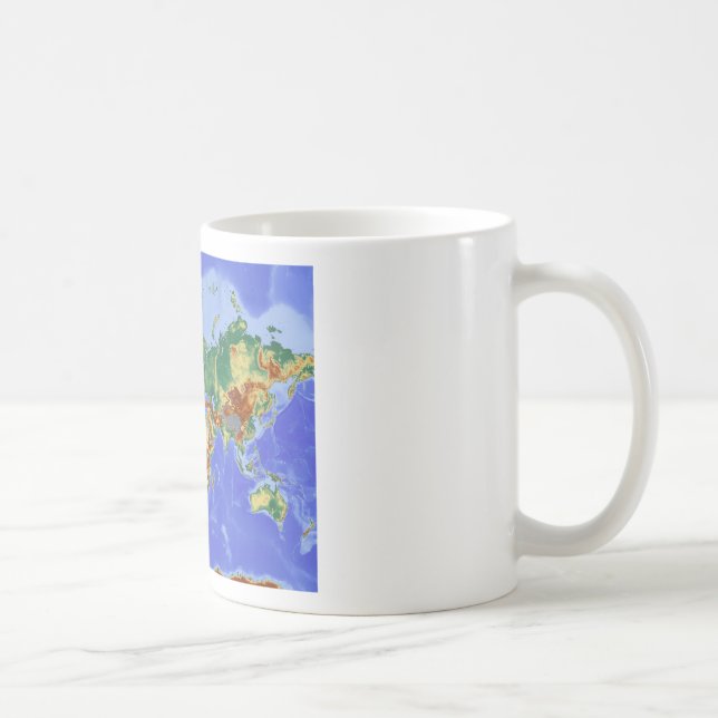 Caneca De Café Mapa Internacional da Geografia Mundial (Direita)