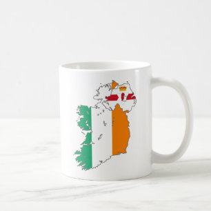 Caneca De Café Mapa Irlandês da Nação Celta