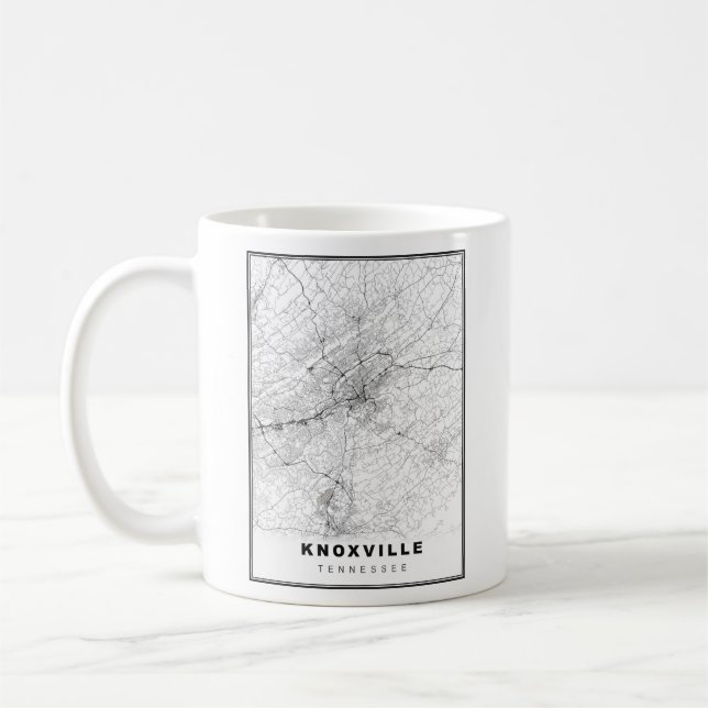 Caneca De Café Mapa Knoxville (Esquerda)