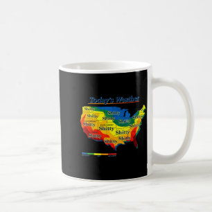Caneca De Café Mapa meteorológico dos EUA engraçado paródia previ