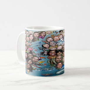 Caneca De Café Mapa Mundial da Paz