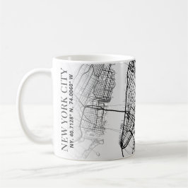 Caneca De Café Mapa Nova Iorque | Café Mug