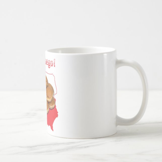 Caneca De Café Mapa Polonês do Paczki Smacznego (Direita)