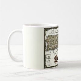 Caneca De Café Mapa postal Vintage Porto Rico