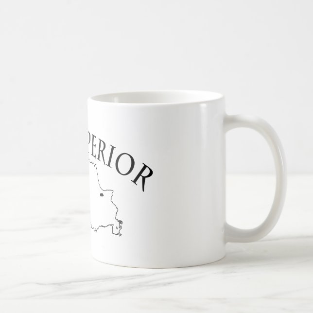 Caneca De Café Mapa Superior do Lago (Direita)