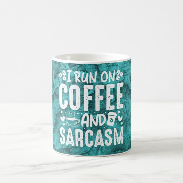 Caneca De Café Mapa Topográfico do Café Sarcasm Azul (Centro)