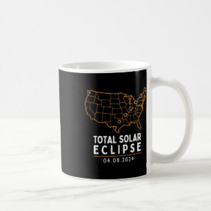 Caneca De Café Mapa Total da América do Partido Eclipse 2024