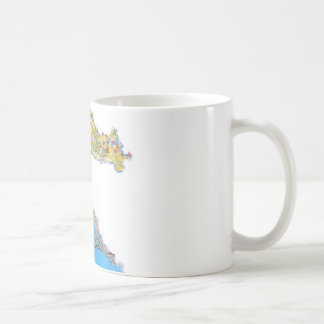 Caneca De Café Mapa turístico de Croatia, mapa do turistička do