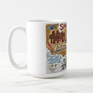 Caneca De Café Mapa Turístico Detalhado de Santa Cruz – Marco da