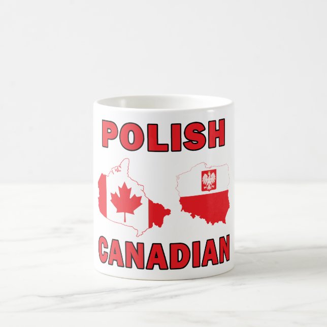 Caneca De Café Mapas Canadenses Poloneses (Centro)