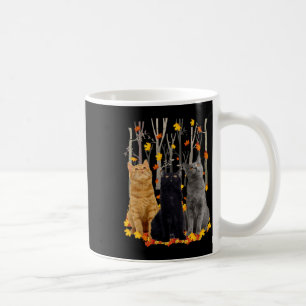 Caneca De Café Maple Cat Leaf Fall Hello Autumn Fun Gatinho