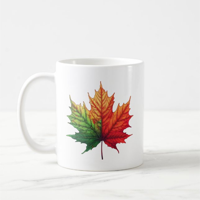 Caneca De Café Maple Fall Leaf Classic Cerâmica (Esquerda)
