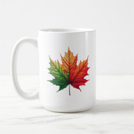 Caneca De Café Maple Fall Leaf Large Classic Cerâmica