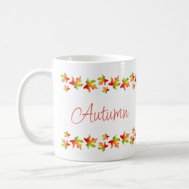 Caneca De Café Maple Leaf Garland Coffee Mug (Esquerda)