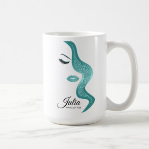 Caneca De Café Maquiagem com efeito de brilho