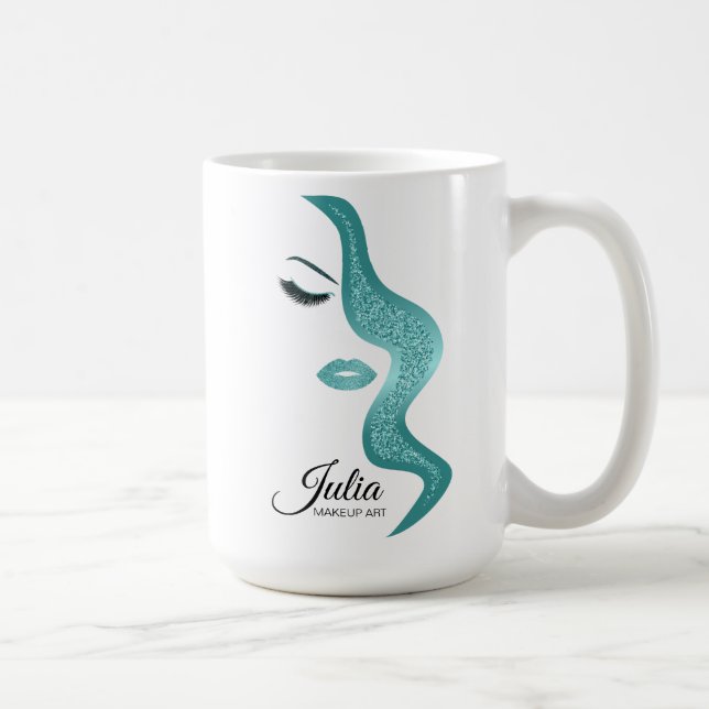 Caneca De Café Maquiagem com efeito de brilho (Direita)