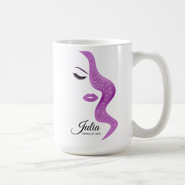 Caneca De Café Maquiagem com efeito de brilho (Direita)