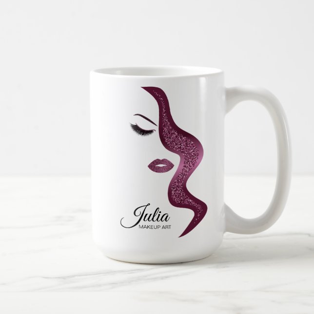 Caneca De Café Maquiagem com efeito de brilho (Direita)