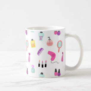 Caneca De Café Maquiagem Feminina, Beleza, Padrão de Embelezament