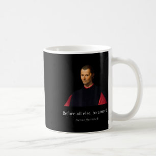 Caneca De Café Maquiavelli Cita Arte Da Guerra Sábio Maquiavélico