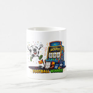 Caneca De Café Máquina Caça-Níqueis de Futebol Bola de Futebol Ja