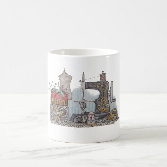 Caneca De Café Máquina de costura psta mão (Centro)