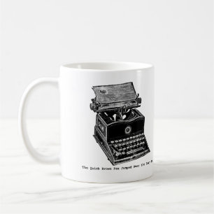 Caneca De Café Máquina de escrever, o Fox rápido de Brown…
