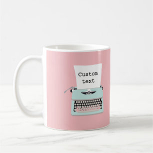 Caneca De Café Máquina de escrever retrógrada e design de papel
