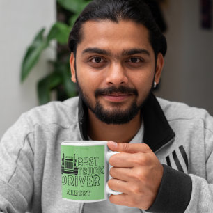 Caneca De Café Máquina de Maquinista do Melhor Caminhão Personali