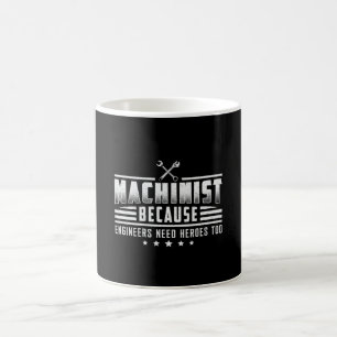 Caneca De Café Máquina Machinista CNC Machinista Ideia de Present