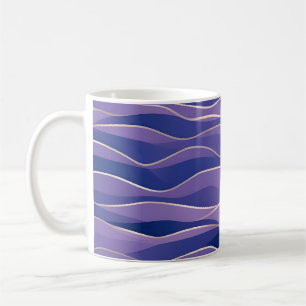 Caneca De Café Mar Absorto Ondas Fragmentadas 26