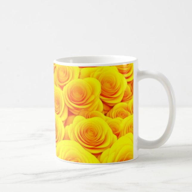 Caneca De Café Mar de Rosas Douradas (Direita)