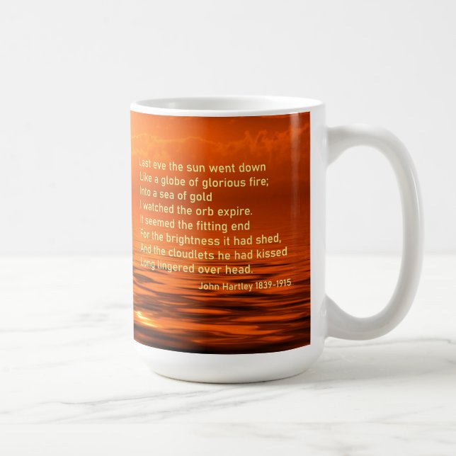 Caneca De Café Mar do Céu Laranja de Ouro Solto de Dourada Inspir (Direita)