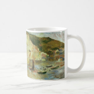 Caneca De Café Mar e Falésias de Pierre Renoir, Arte Fino Antigo