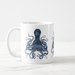 Caneca De Café Mar Marítimo do Oceano Náutico de Octopus Kraken