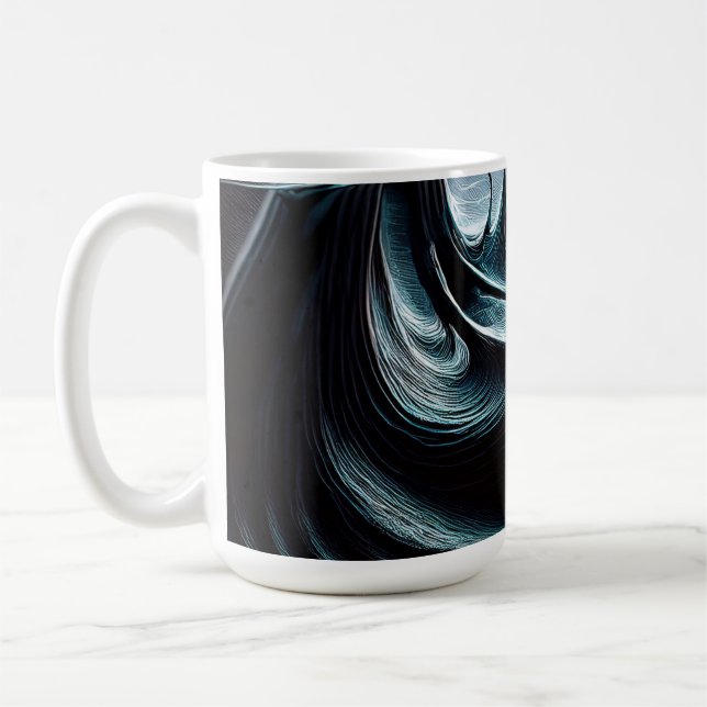 Caneca De Café Mar Negro Chaótico Varrido Pelos Ventos De Tempest (Esquerda)