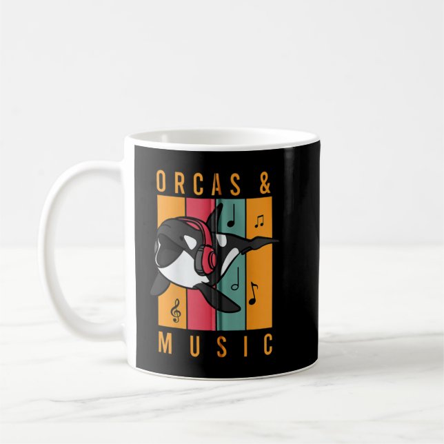 Caneca De Café Mar Selvagem Baleia Animal Oceano Orca Zip Hoodie (Esquerda)