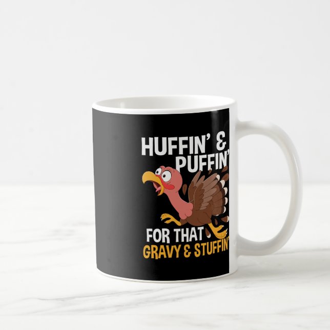 Caneca De Café Maratona de Ação de Graças que Passa a Turquia out (Direita)