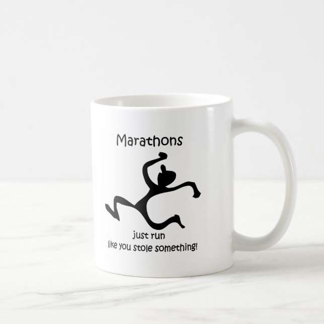 Caneca De Café Maratona engraçada (Direita)