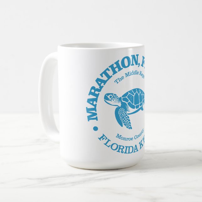 Caneca De Café Maratona (tartaruga marinha) (Frente Esquerda)