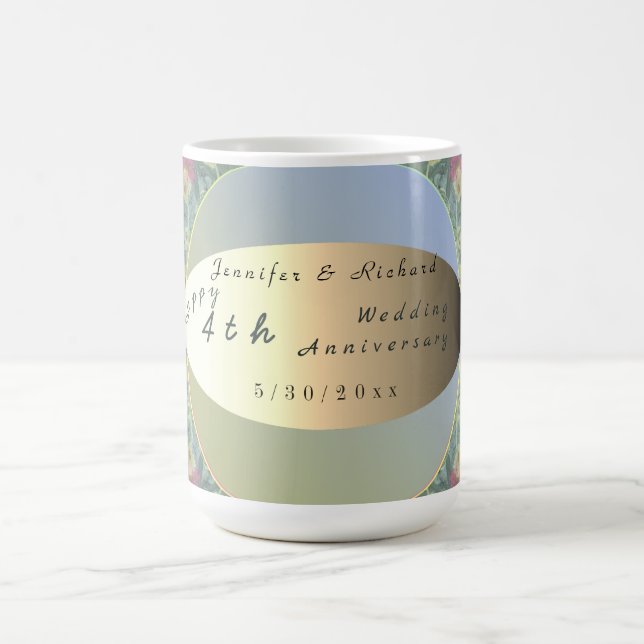 Caneca De Café Maravilha de Casamento Personalizado (Centro)