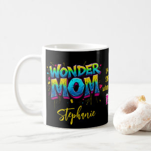 Caneca De Café Maravilha Mãe Citação Flores Dia de as mães Mug