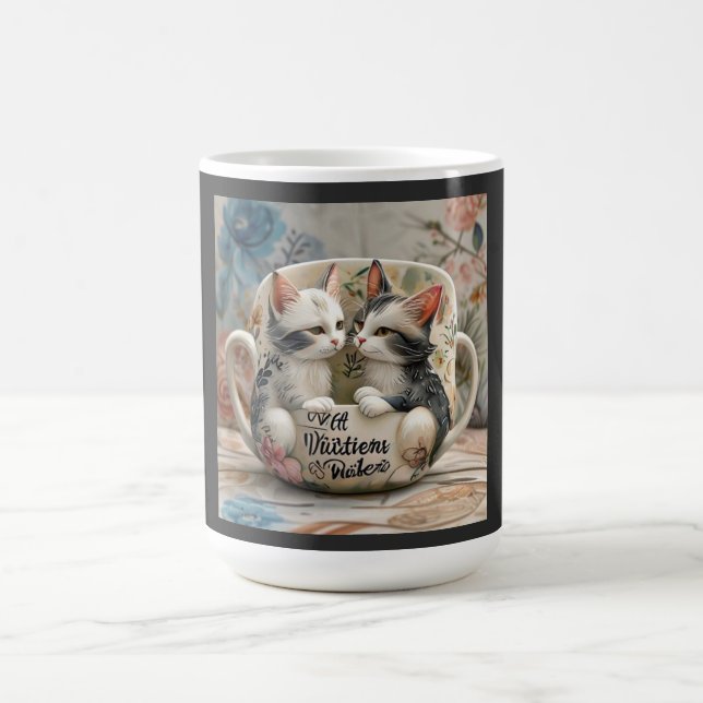 Caneca De Café Maravilhas dos Bigodes: Amizade Felina é Para Semp (Centro)