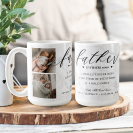 Caneca De Café Marble de Colagem de Fotos de Definição de Dicioná