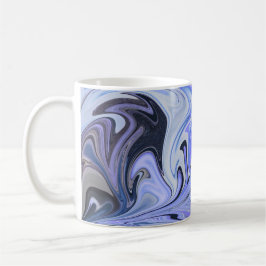 Caneca De Café Marble Forms – White & Grey Minimal Texture