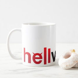 Caneca De Café Marca d'água vermelha e preta helvetica